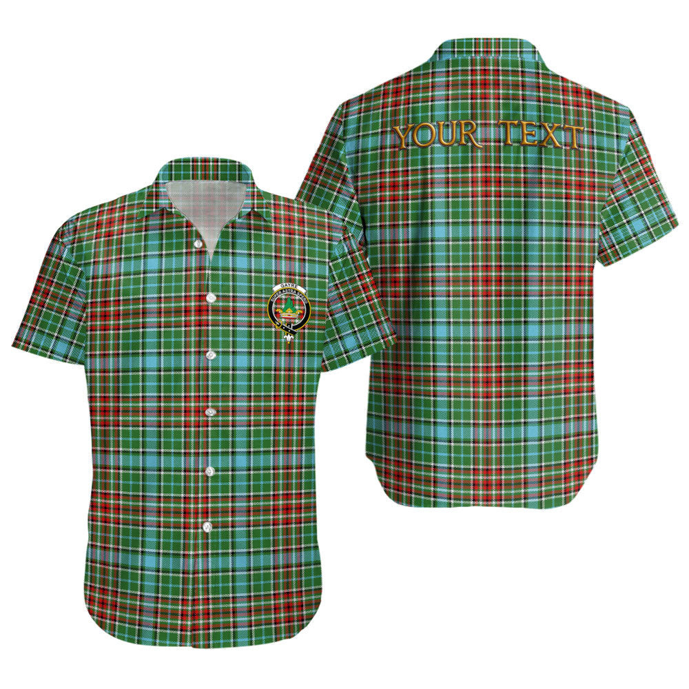 ScotsTee Shop Scottish Gayre Modern Clan Crest Personalized Tartan Short Sleeve Shirt
