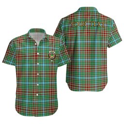 ScotsTee Shop Scottish Gayre Modern Clan Crest Personalized Tartan Short Sleeve Shirt