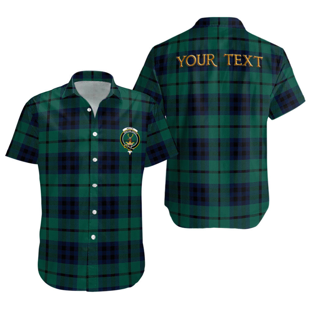 ScotsTee Shop Scottish Keith (Marshall) Modern Clan Crest Personalized Tartan Short Sleeve Shirt
