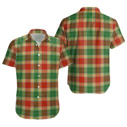 ScotsTee Shop Scottish Gibson (Gibbs) Ancient Clan Crest Personalized Tartan Short Sleeve Shirt