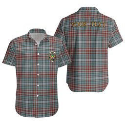 ScotsTee Shop Scottish Gayre Weathered Clan Crest Personalized Tartan Short Sleeve Shirt
