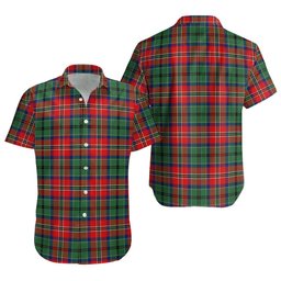 ScotsTee Shop Scottish MacCulloch Modern Clan Crest Personalized Tartan Short Sleeve Shirt