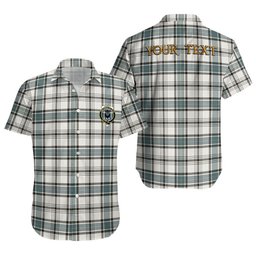 ScotsTee Shop Scottish Haney Weathered Clan Crest Personalized Tartan Short Sleeve Shirt