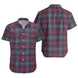 ScotsTee Shop Scottish Hart Weathered Clan Crest Personalized Tartan Short Sleeve Shirt