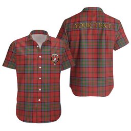 ScotsTee Shop Scottish MacClure Ancient Clan Crest Personalized Tartan Short Sleeve Shirt