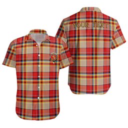 ScotsTee Shop Scottish MacGlashan Modern Clan Crest Personalized Tartan Short Sleeve Shirt