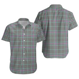 ScotsTee Shop Scottish Halliday (Holliday) Modern Clan Crest Personalized Tartan Short Sleeve Shirt