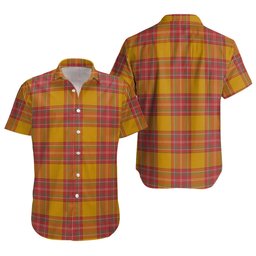 ScotsTee Shop Scottish MacBrair Weathered Clan Crest Personalized Tartan Short Sleeve Shirt
