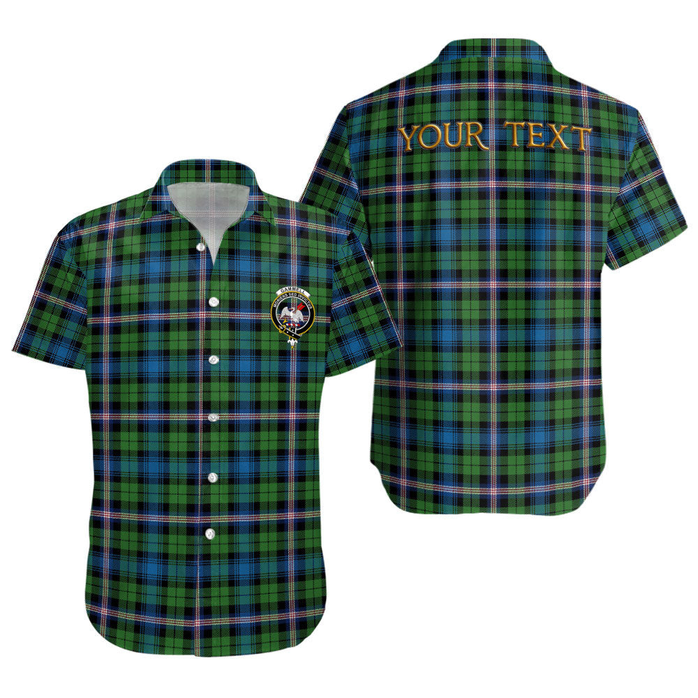 ScotsTee Shop Scottish Gammell Ancient Clan Crest Personalized Tartan Short Sleeve Shirt