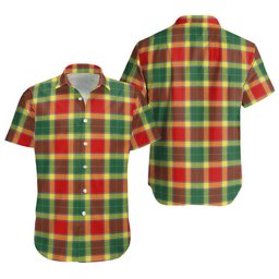 ScotsTee Shop Scottish Gibson (Gibbs) Modern Clan Crest Personalized Tartan Short Sleeve Shirt