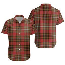 ScotsTee Shop Scottish Gillespie Weathered Clan Crest Personalized Tartan Short Sleeve Shirt