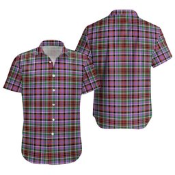 ScotsTee Shop Scottish Huntly Ancient Clan Crest Personalized Tartan Short Sleeve Shirt