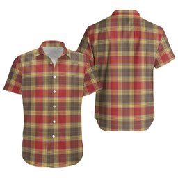 ScotsTee Shop Scottish Gibson (Gibbs) Weathered Clan Crest Personalized Tartan Short Sleeve Shirt