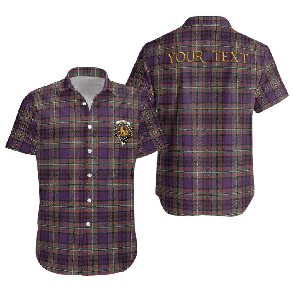 ScotsTee Shop Scottish Gillies Weathered Clan Crest Personalized Tartan Short Sleeve Shirt