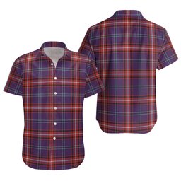 ScotsTee Shop Scottish Glenn Weathered Clan Crest Personalized Tartan Short Sleeve Shirt