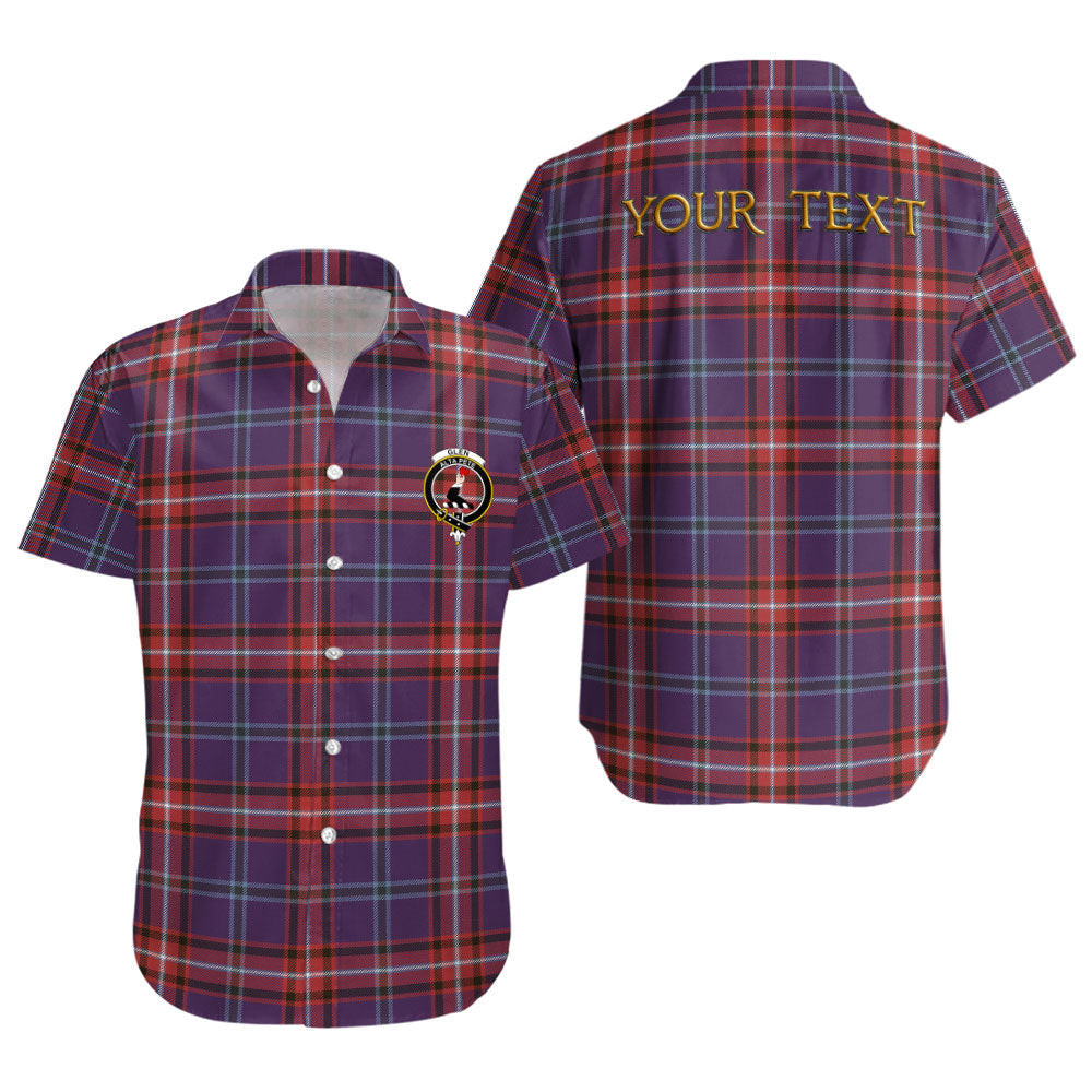 ScotsTee Shop Scottish Glenn Weathered Clan Crest Personalized Tartan Short Sleeve Shirt