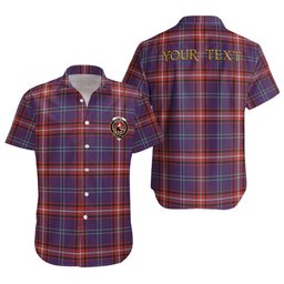 ScotsTee Shop Scottish Glenn Weathered Clan Crest Personalized Tartan Short Sleeve Shirt