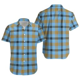 ScotsTee Shop Scottish Laing (Lang) Ancient Clan Crest Personalized Tartan Short Sleeve Shirt
