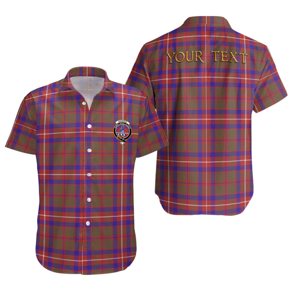 ScotsTee Shop Scottish Geddes Weathered Clan Crest Personalized Tartan Short Sleeve Shirt