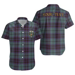 ScotsTee Shop Scottish Keith (Austin) Weathered Clan Crest Personalized Tartan Short Sleeve Shirt