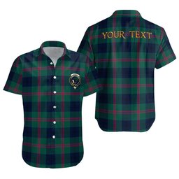ScotsTee Shop Scottish Laurie Modern Clan Crest Personalized Tartan Short Sleeve Shirt