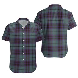 ScotsTee Shop Scottish Keith (Marshall) Weathered Clan Crest Personalized Tartan Short Sleeve Shirt