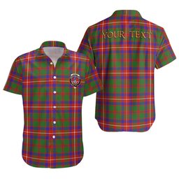 ScotsTee Shop Scottish Geddes Ancient Clan Crest Personalized Tartan Short Sleeve Shirt
