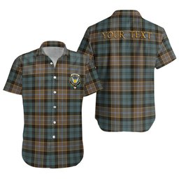 ScotsTee Shop Scottish Hogarth Weathered Clan Crest Personalized Tartan Short Sleeve Shirt