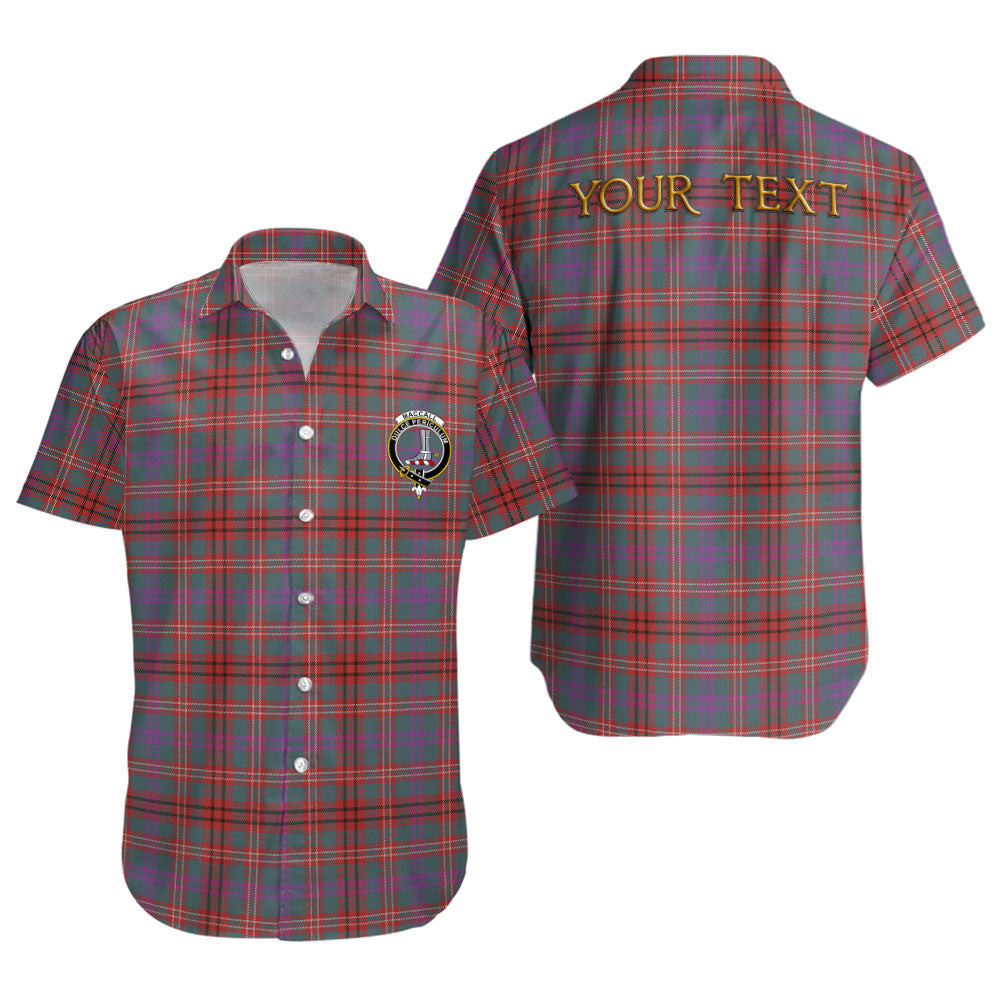 ScotsTee Shop Scottish MacCall Weathered Clan Crest Personalized Tartan Short Sleeve Shirt