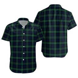 ScotsTee Shop Scottish MacEwan Modern Clan Crest Personalized Tartan Short Sleeve Shirt