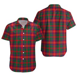 ScotsTee Shop Scottish Geddes Modern Clan Crest Personalized Tartan Short Sleeve Shirt