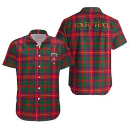 ScotsTee Shop Scottish Geddes Modern Clan Crest Personalized Tartan Short Sleeve Shirt