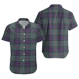 ScotsTee Shop Scottish Lauder Weathered Clan Crest Personalized Tartan Short Sleeve Shirt