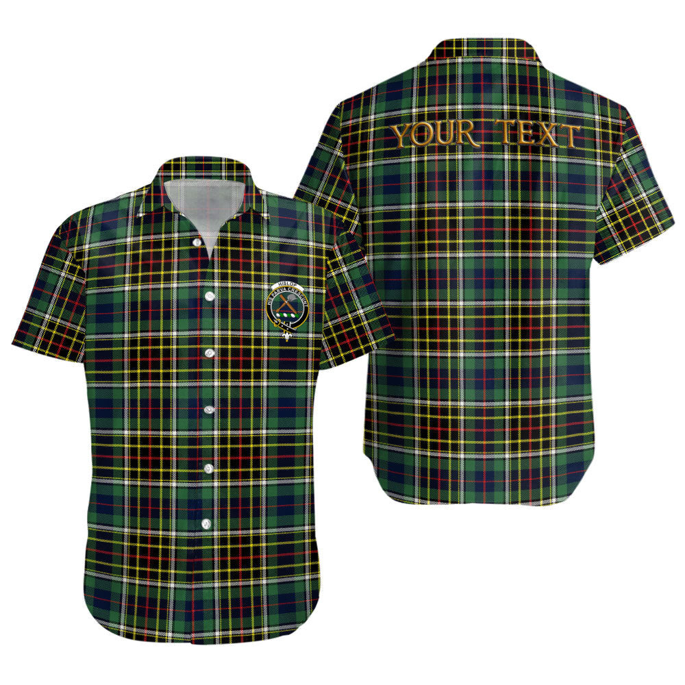 ScotsTee Shop Scottish Hislop #2 Modern Clan Crest Personalized Tartan Short Sleeve Shirt