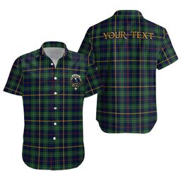 ScotsTee Shop Scottish MacAinsh Modern Clan Crest Personalized Tartan Short Sleeve Shirt