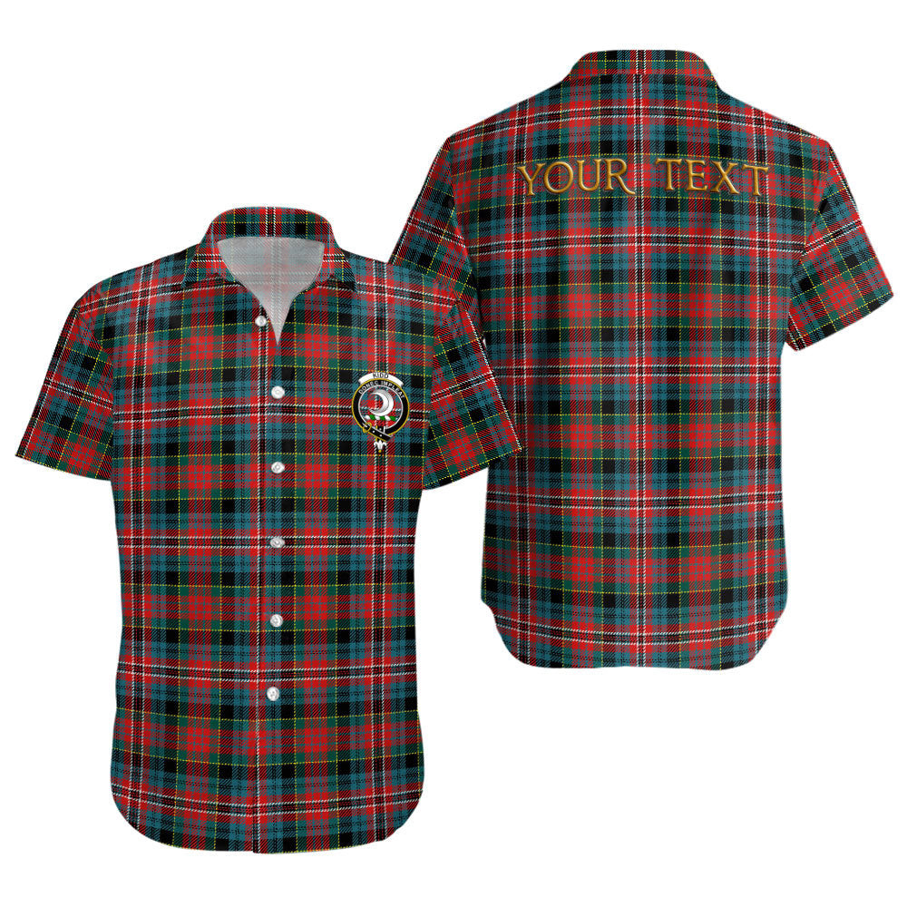 ScotsTee Shop Scottish Kidd Modern Clan Crest Personalized Tartan Short Sleeve Shirt