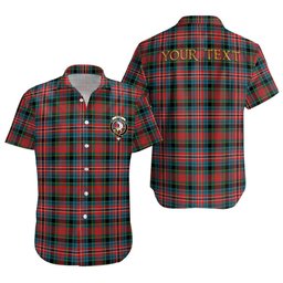 ScotsTee Shop Scottish Kidd Modern Clan Crest Personalized Tartan Short Sleeve Shirt