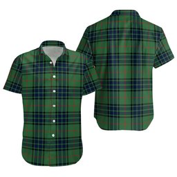 ScotsTee Shop Scottish Lauder Modern Clan Crest Personalized Tartan Short Sleeve Shirt