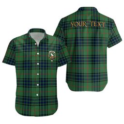 ScotsTee Shop Scottish Lauder Modern Clan Crest Personalized Tartan Short Sleeve Shirt