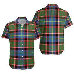 ScotsTee Shop Scottish Glass Clan Crest Personalized Tartan Short Sleeve Shirt