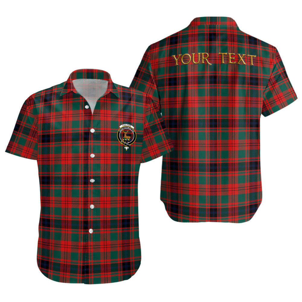 ScotsTee Shop Scottish Fulton 1999 Modern Clan Crest Personalized Tartan Short Sleeve Shirt