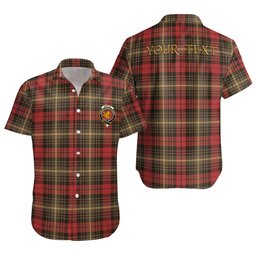 ScotsTee Shop Scottish Martin Weathered Clan Crest Personalized Tartan Short Sleeve Shirt