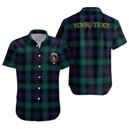 ScotsTee Shop Scottish MacTaggart Modern Clan Crest Personalized Tartan Short Sleeve Shirt