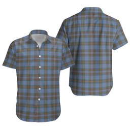 ScotsTee Shop Scottish Miller Weathered Clan Crest Personalized Tartan Short Sleeve Shirt