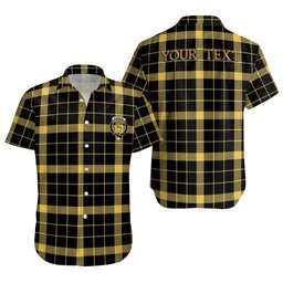 ScotsTee Shop Scottish Raeburn Ancient Clan Crest Personalized Tartan Short Sleeve Shirt