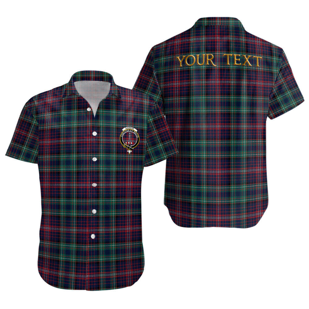 ScotsTee Shop Scottish Rankin Modern Clan Crest Personalized Tartan Short Sleeve Shirt