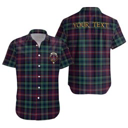 ScotsTee Shop Scottish Rankin Modern Clan Crest Personalized Tartan Short Sleeve Shirt