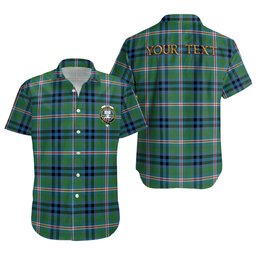 ScotsTee Shop Scottish Reid (Mill City) Ancient Clan Crest Personalized Tartan Short Sleeve Shirt