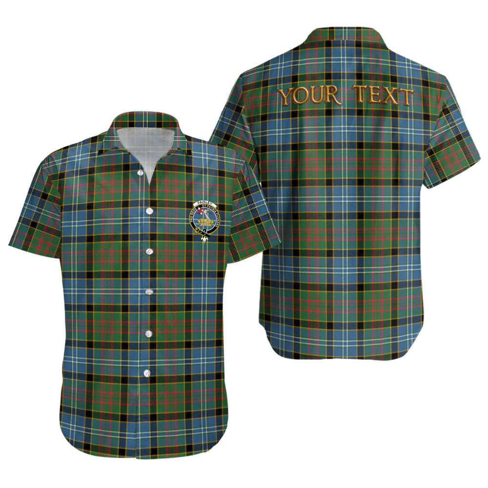 ScotsTee Shop Scottish Paisley Drennan (Drennan Drennan) Ancient Clan Crest Personalized Tartan Short Sleeve Shirt