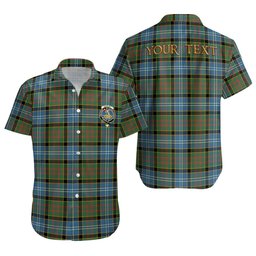 ScotsTee Shop Scottish Paisley Drennan (Drennan Drennan) Ancient Clan Crest Personalized Tartan Short Sleeve Shirt